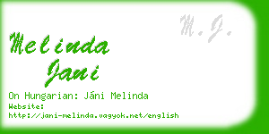 melinda jani business card