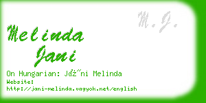 melinda jani business card